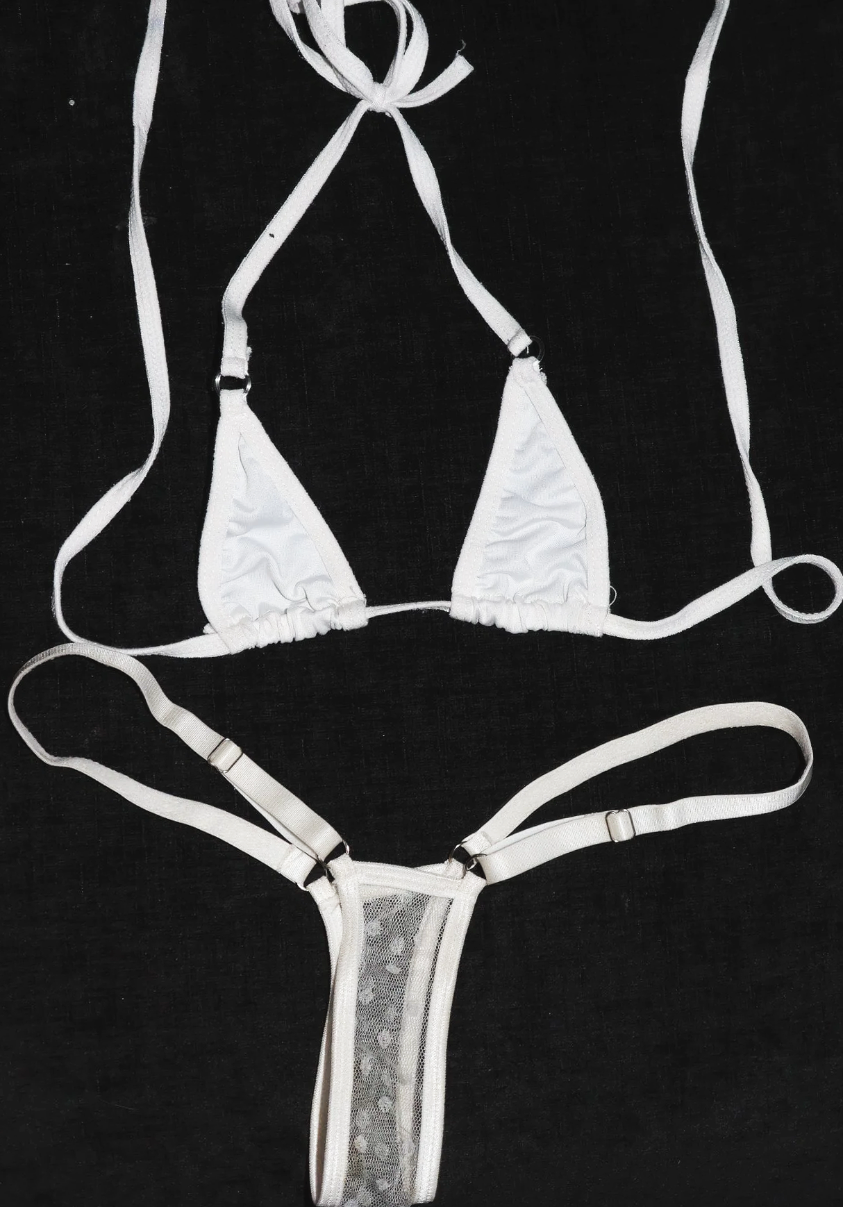 TRIPLE  STAR COLLECTIBLE ☆ Mesh White Microkini SET