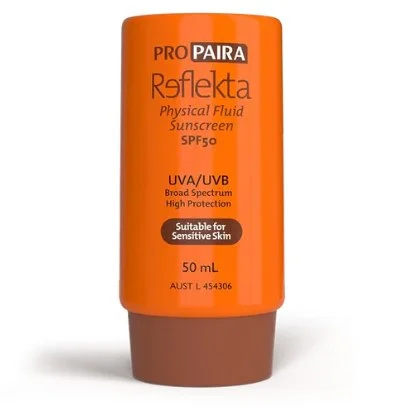 NOW IN STOCK: Reflekta Physical Fluid Sunscreen by Propaira. ⁠
⁠
This SPF 50+ mineral sunscreen uses 20% zinc oxide for high protection and is free from fragrance and nanoparticles. It&rsquo;s a fluid formula that&rsquo;s designed with sensitive skin