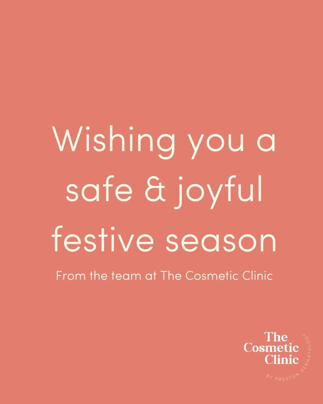 The Cosmetic Clinic will be closed over the following days:⁠
⁠
Thursday the 25th of December🎄⁠
Friday the 26th of December⁠
Thursday the 1st of January⁠ 🎇⁠
⁠
The Cosmetic Clinic team wishes you and yours a safe and happy Christmas and New Years 🌟⁠