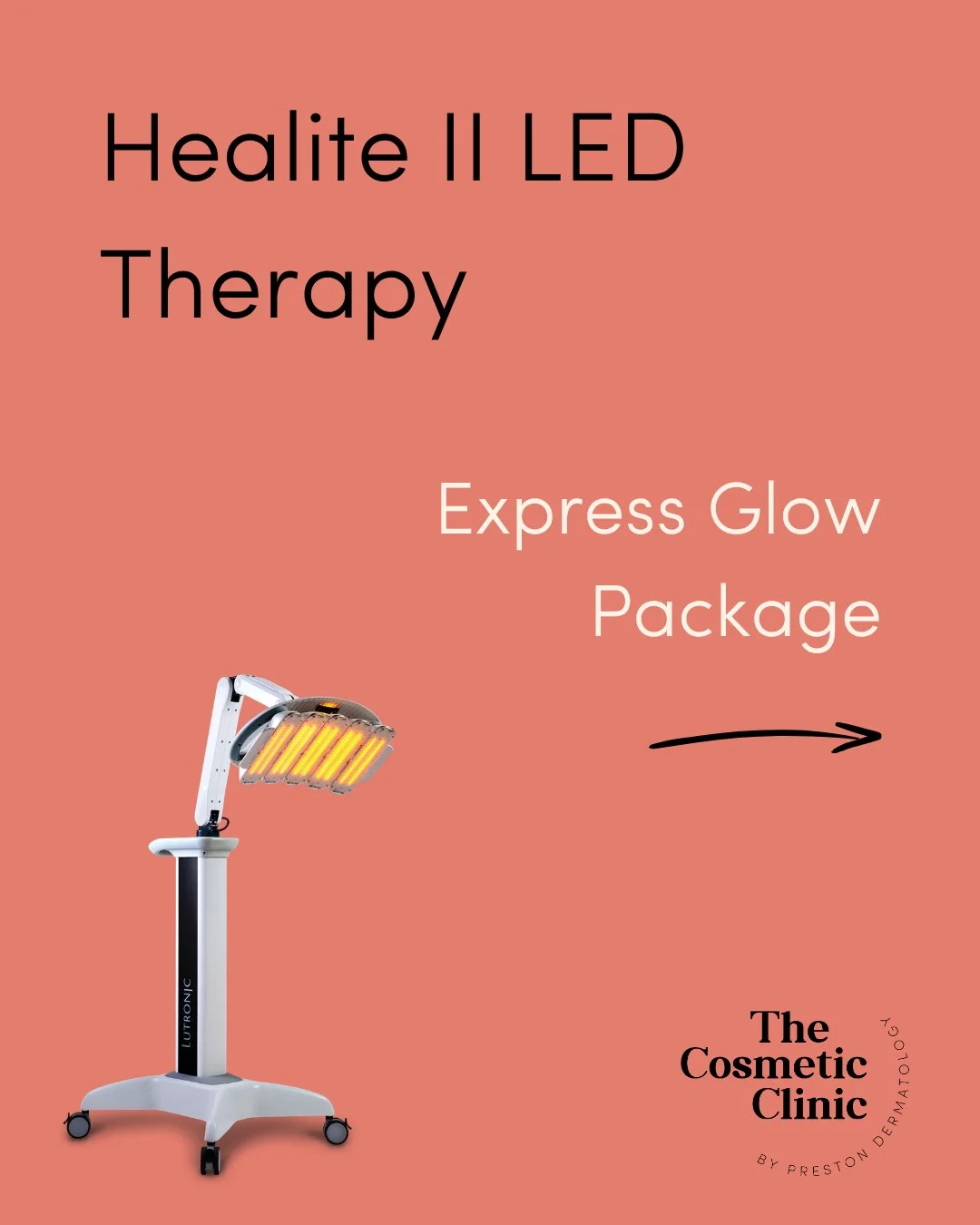Healite II LED Therapy has landed at The Cosmetic Clinic, and we are excited to be launching some incredible packages, which combine LED therapy with some of our other amazing treatment options.⁠
⁠
Next up, our Express Glow Package - perfect for firs