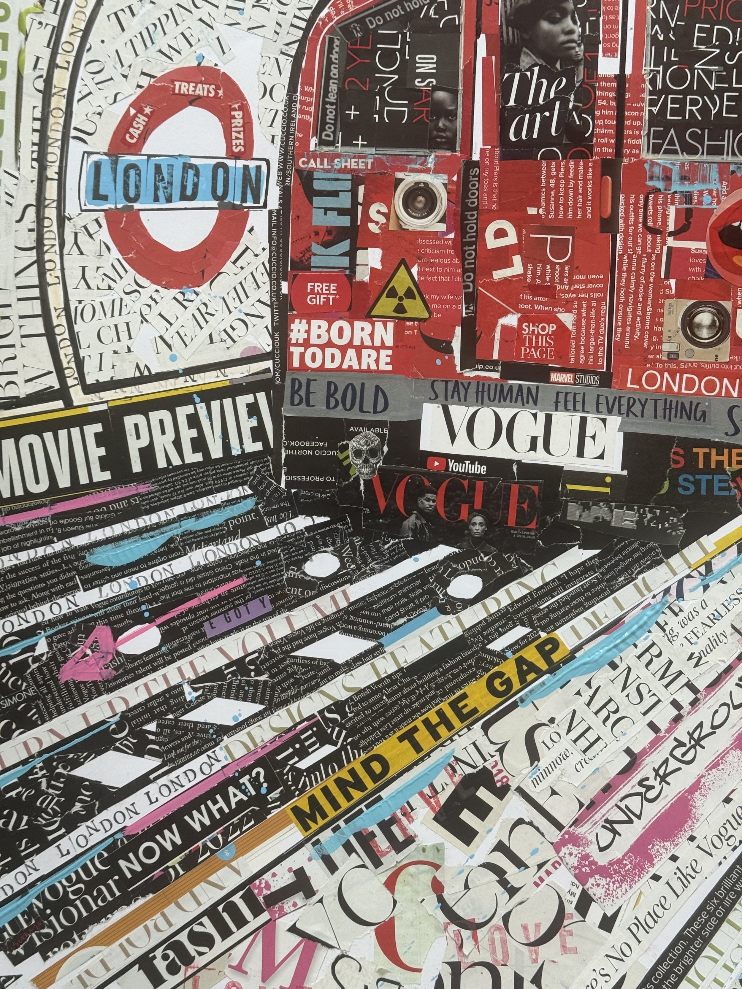 Tube station painting for living rooms