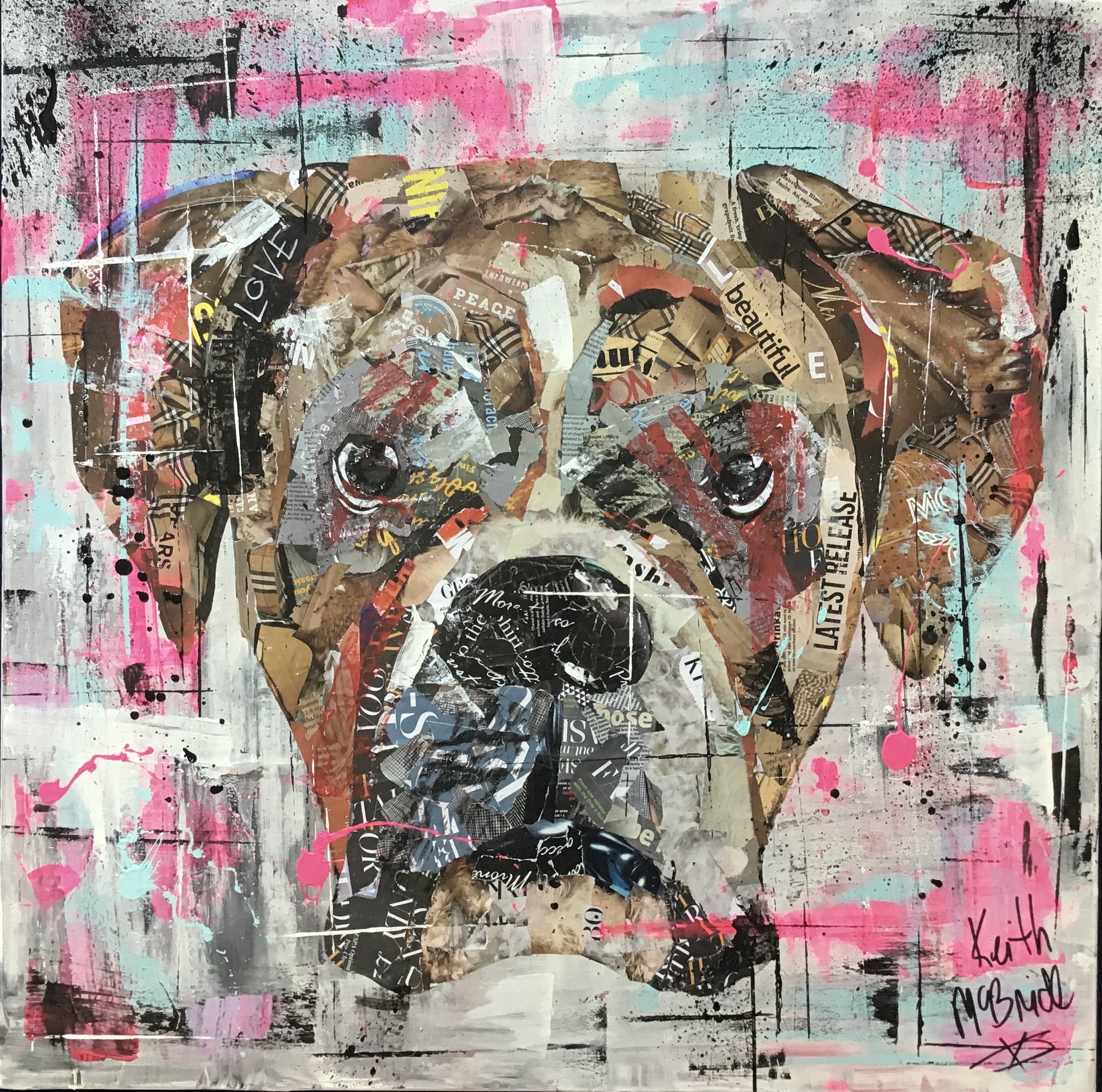 Painting of animal in frame