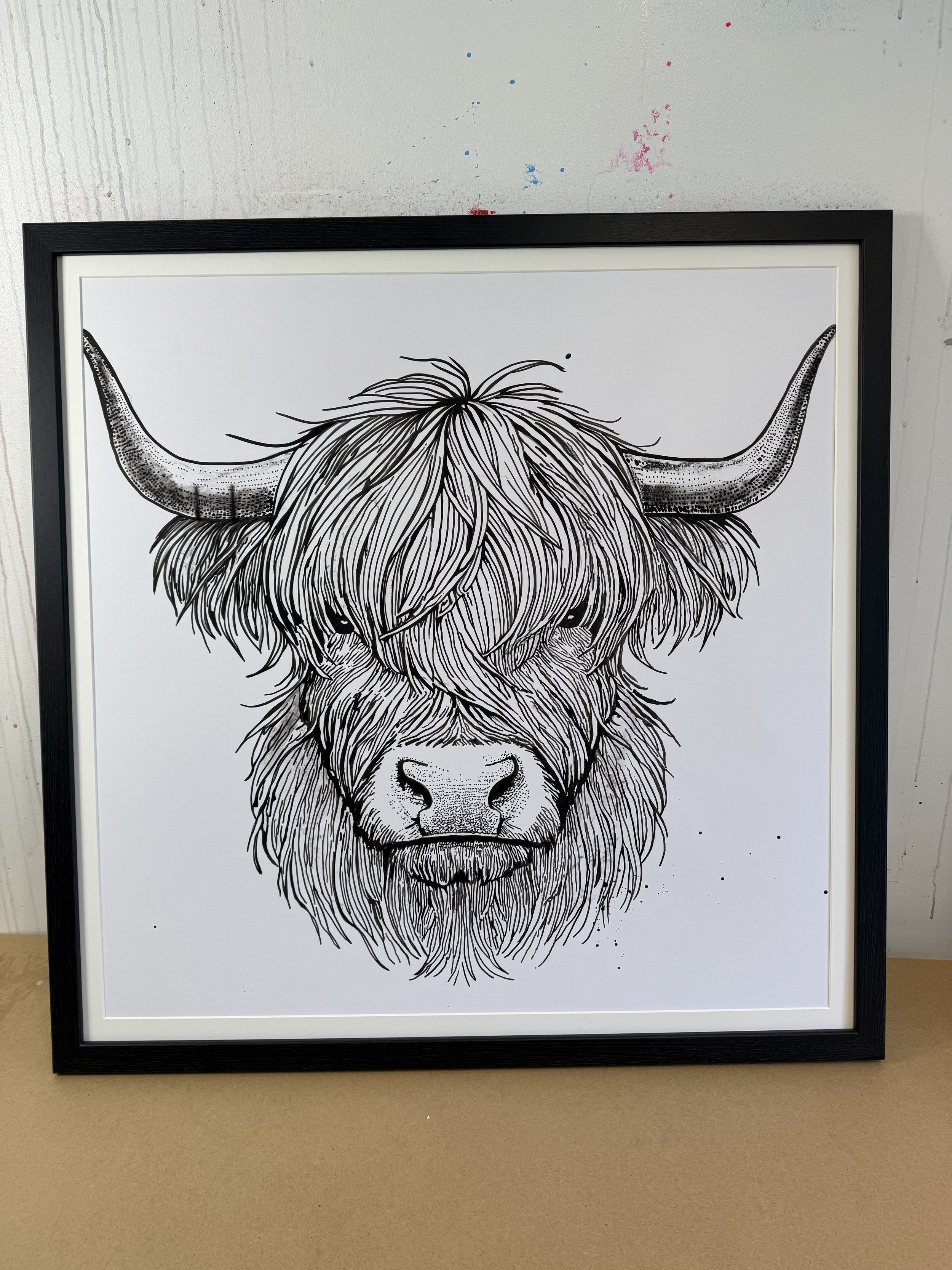Framed cow print for sale London