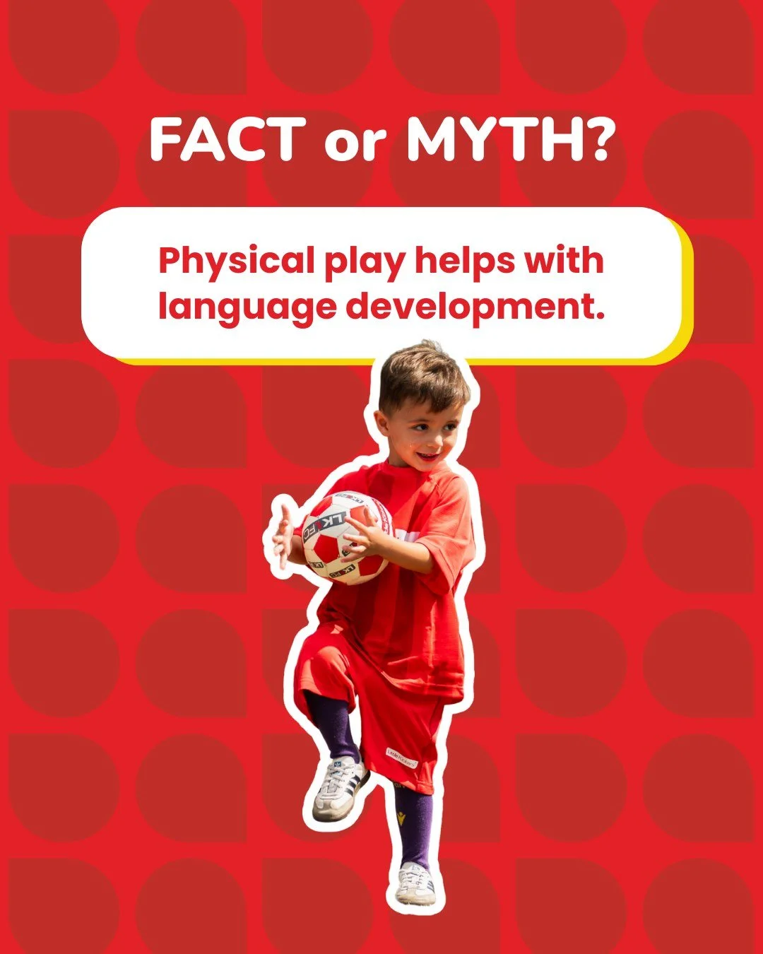 Hint: when they&rsquo;re running, laughing, and learning at Little Kickers, they&rsquo;re building brainpower too. Physical activity helps develop vocabulary, sentence structure, and confidence in speaking.

#factormyth #languageandplay #earlyyearsed