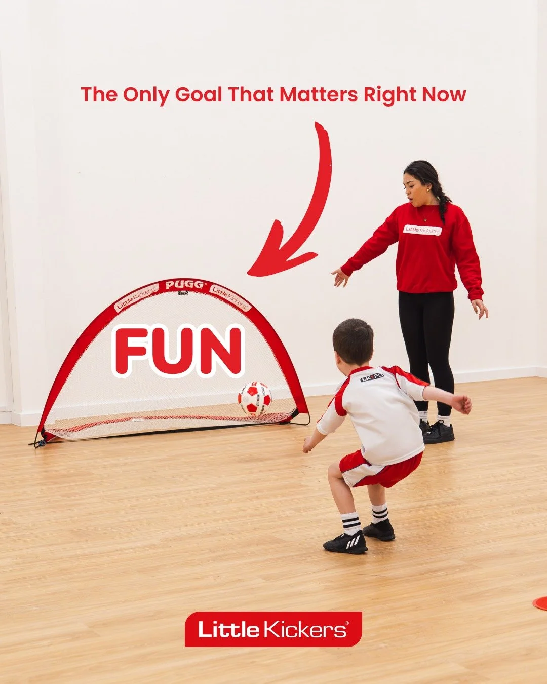 The best kind of goal? The one where they&rsquo;re smiling before, during, and after.

Their enjoyment comes first. Always.

#littlekickers #toddlersoccer #preschoolactivities #activeplay