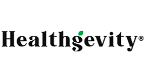 Healthgevity logo with black text and a green dot above the letter 'i' on a white background.