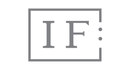 Close-up of a logo with the letters 'IF:' inside a rectangular border.