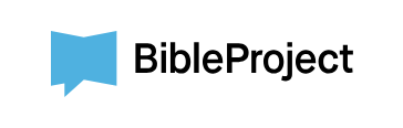 BibleProject logo with a blue flag icon and black text