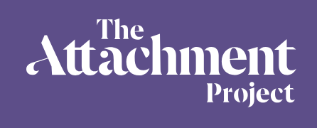 Logo for The Attachment Project with a purple background and white text.