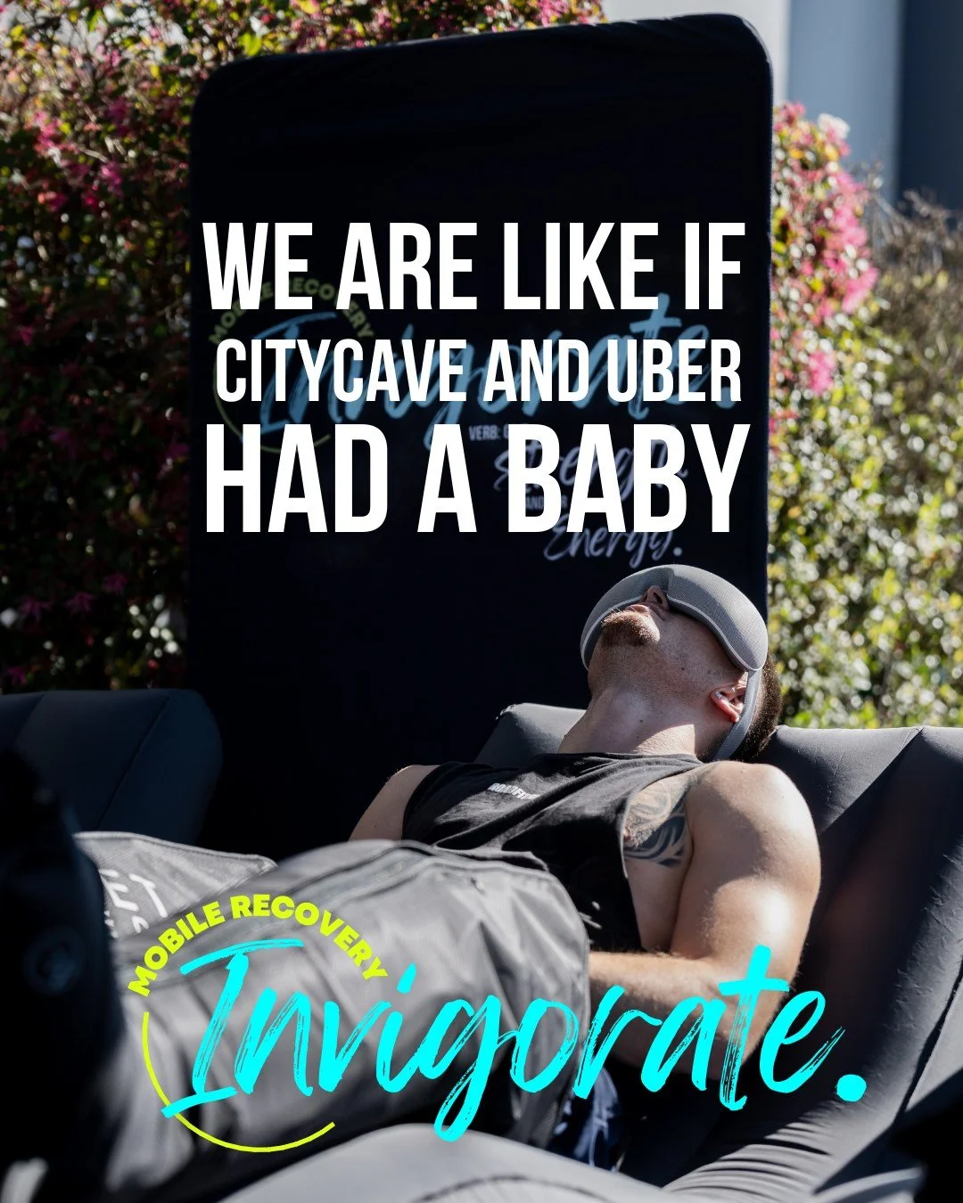(CityCave + Uber)= Invigorate Recovery - wellness delivered your doorstep. 🚀
Ever wished recovery could just show up? Now it does. 🙌

Invigorate Recovery delivers compression boots, ❄️ ice baths, and 🧪 magnesium soaks &mdash; all fully managed fro