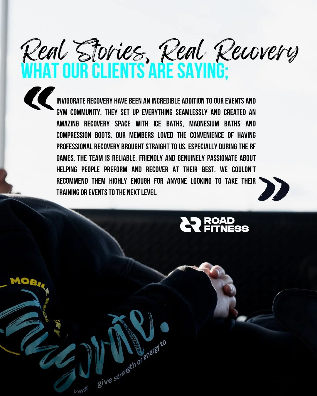 🌟 Real Stories, Real Recovery! 🌟 Check out what our amazing clients are saying about their experiences with Invigorate Recovery! From supporting fitness events to providing essential recovery tools like Compression Boots, Ice Baths, and Magnesium B