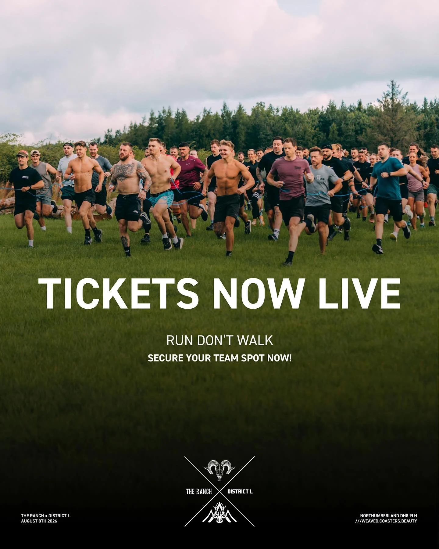 Go Go Go!!! 🏃&zwj;♂️ 

The Ranch 2026 signups are now live!! 

Click the link in our bio or head to:
https://www.team-aretas.com/competitions/2753

Be fast not last!!