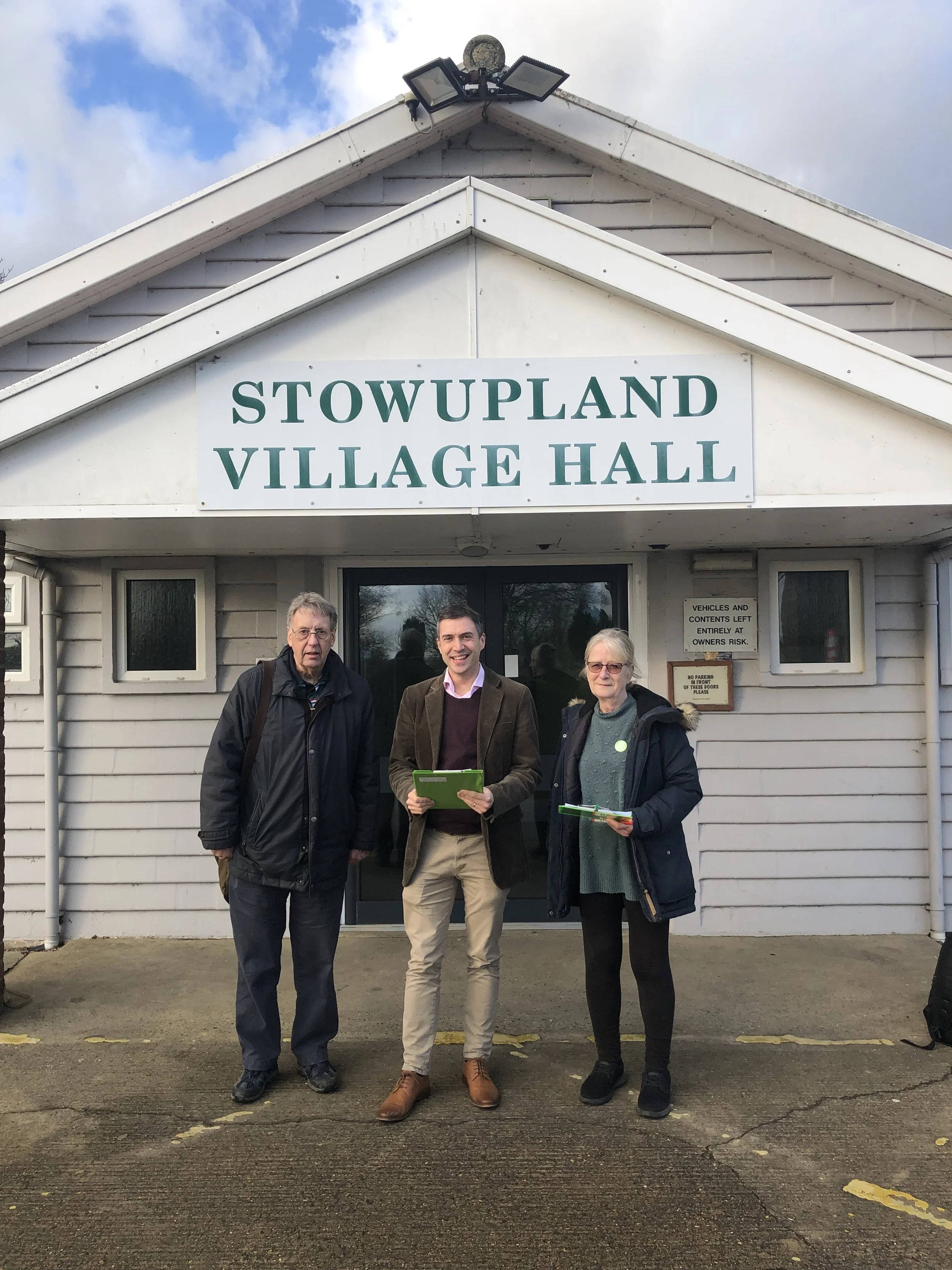 In Stowupland with local Councillors meeting constituents at one of my regular surgeries. 