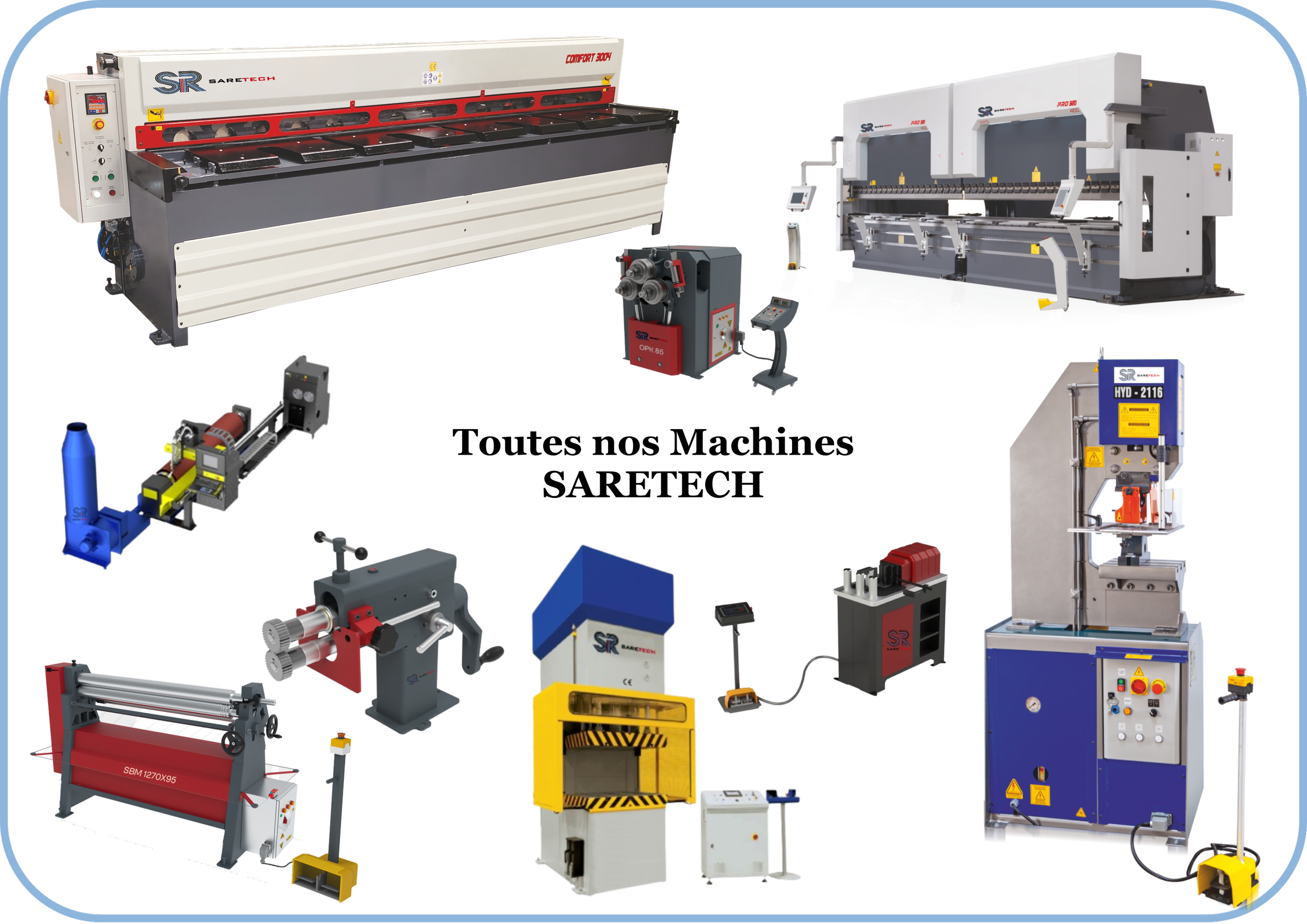 Un ensemble de machines industrielles en métal pour le traitement et la fabrication, comprenant une presse à découper, un laminoir, et d'autres équipements connectés.