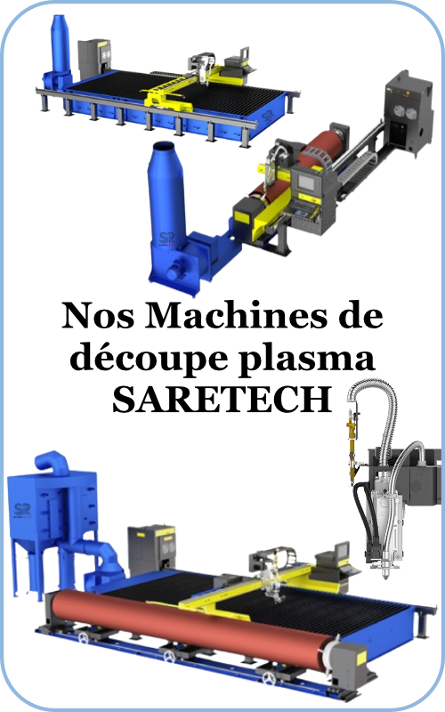 Nos machines de découpe plasma Saretech