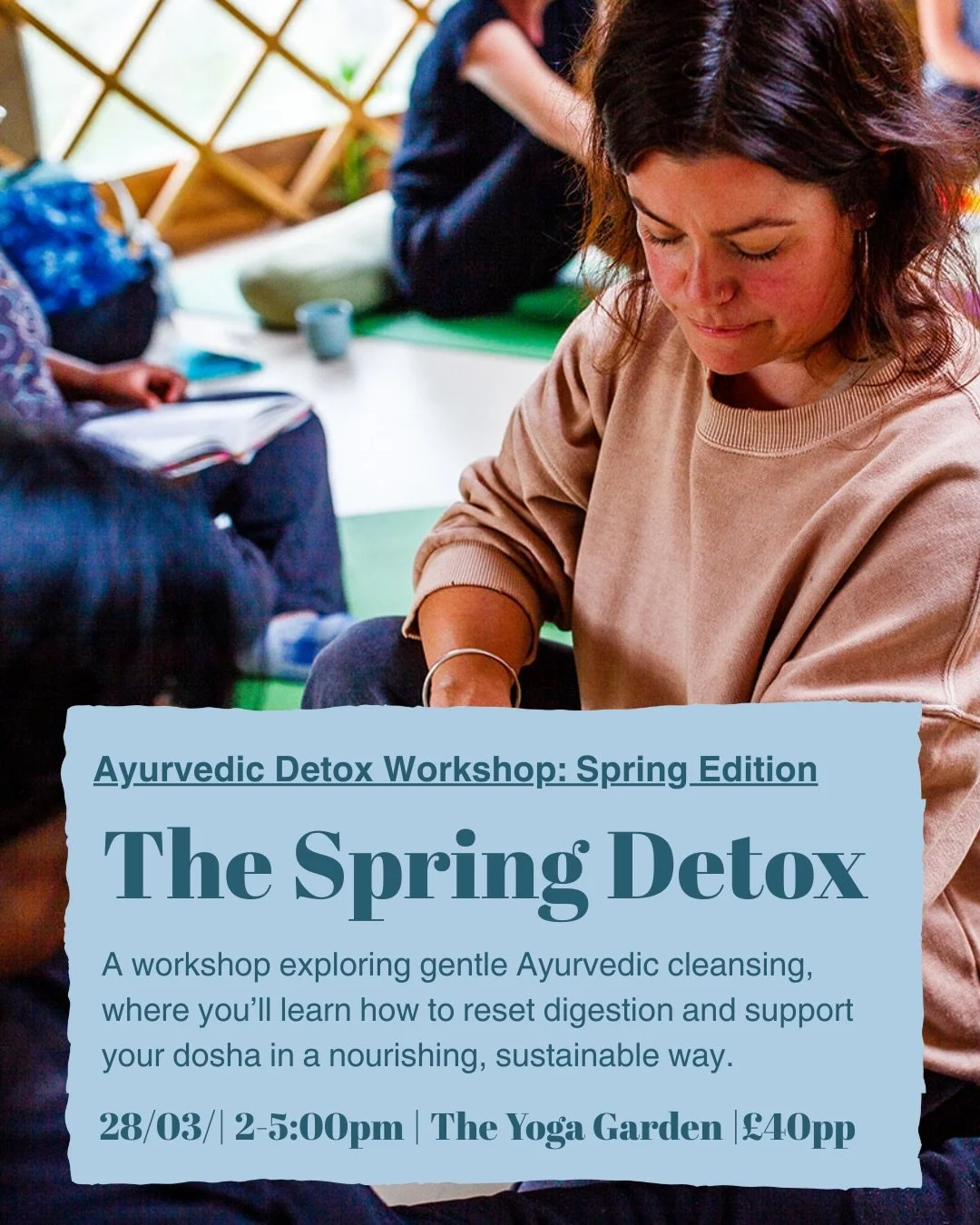 📣 Ayurvedic Detox Workshop: Spring Edition

Spring is the ideal time in Ayurveda to gently clear winter heaviness and reset digestion, without deprivation.
In this workshop, you&rsquo;ll learn how and when to create a nourishing seasonal detox from 