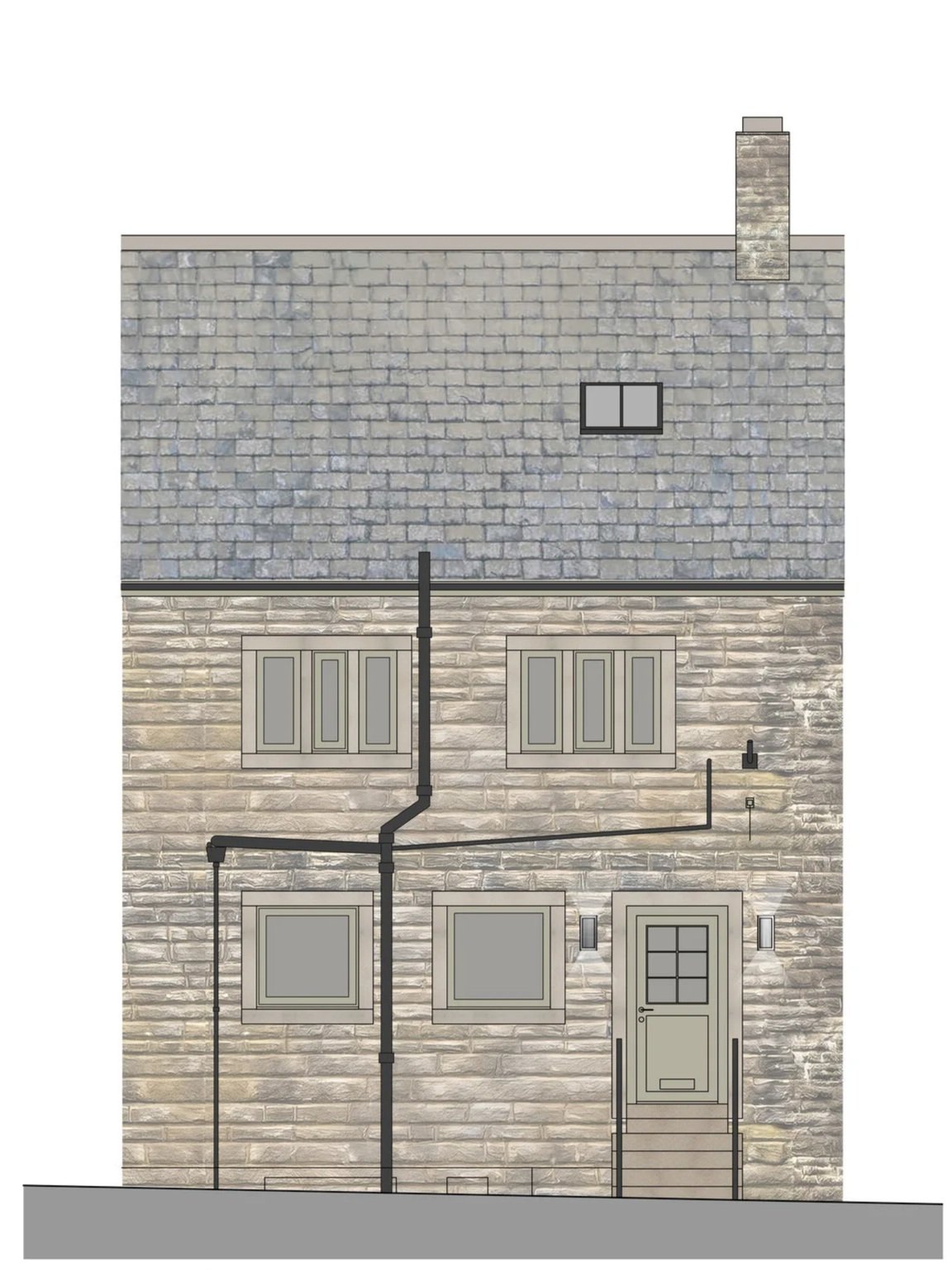 Front elevation of Grade II listed building, West Yorkshire