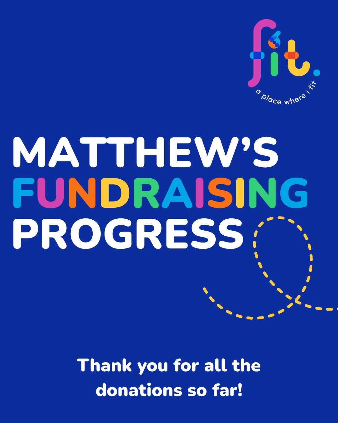 💰 FUNDRAISING PROGRESS 💰

⭐️ The marathon is fast approaching and Matthew is over half way to reaching his fundraising goal!

🙏 Thank you to all those who have donated so far, we are very grateful! 

💙 Please donate if you can through the link in