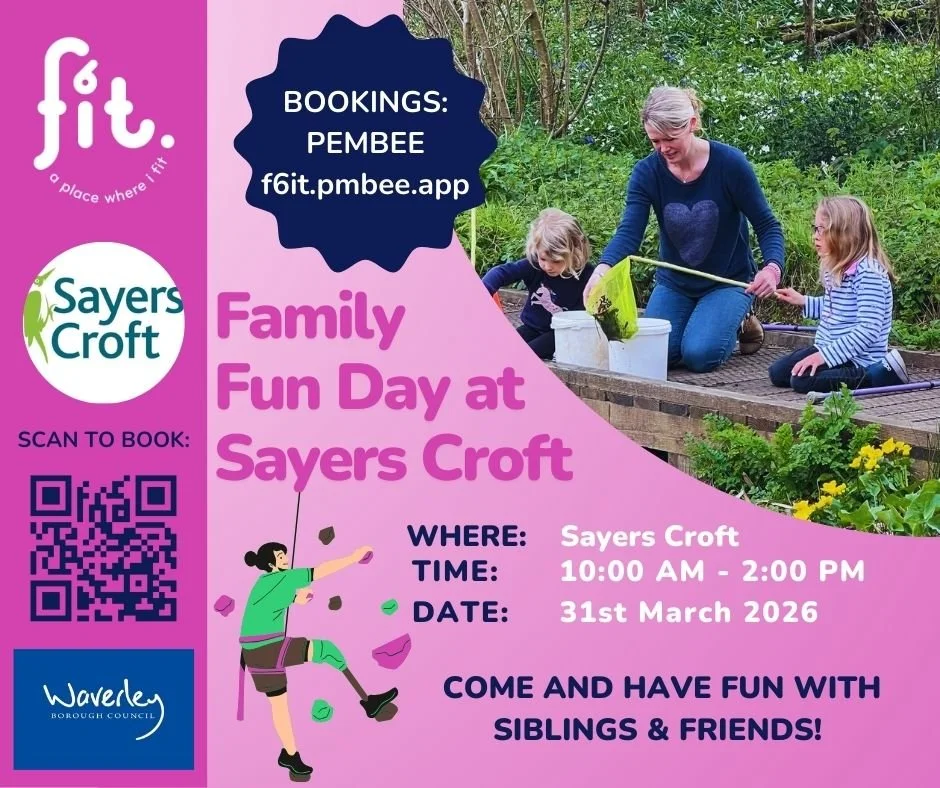 🌳 Easter Family Fun - SAYERS CROFT 🌿

🌱 Sayers Croft is a beautiful, safe site with 56 acres of woodlands, meadows, ponds and fields and has been providing quality outdoor experiences for young people for over 70 years.

🪵Terrain and activities a