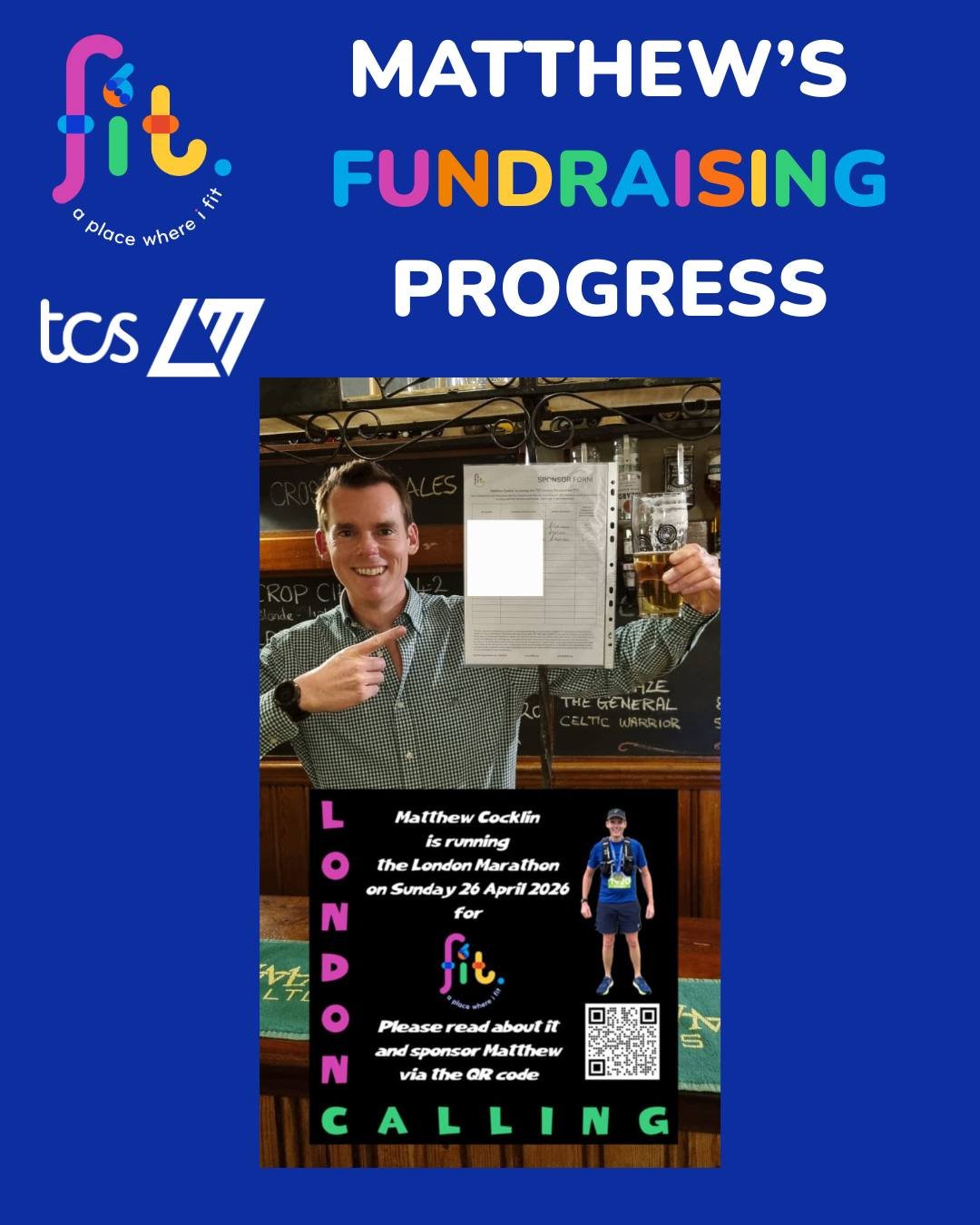 My 3-hour London Marathon evening training run didn&rsquo;t happen when work got in the way of an early escape!

So I put the free time to good (and more enjoyable) use and launched my London Marathon sponsorship campaign for F6IT at my brilliant vil