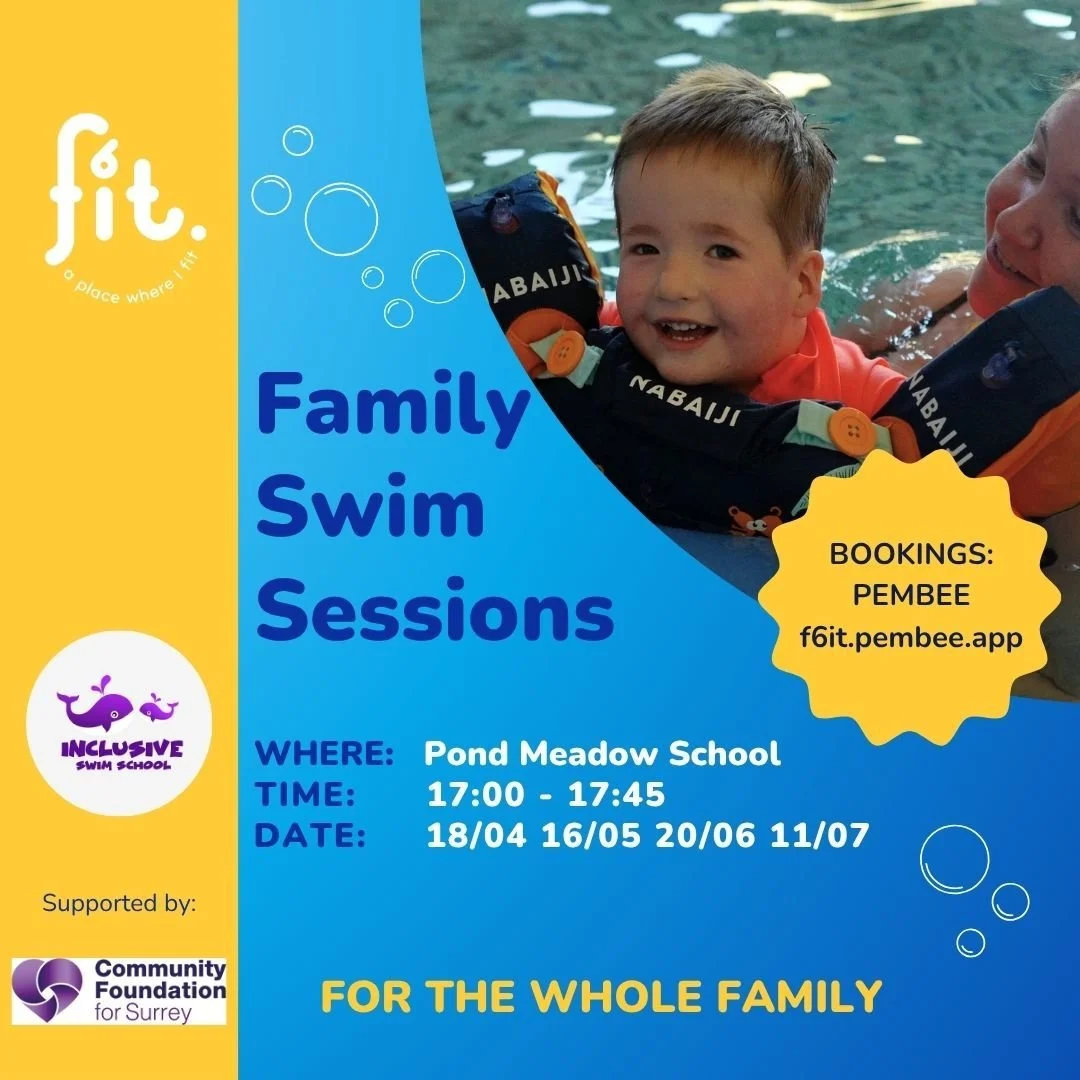 🏊&zwj;♂️ Family Swim Sessions 🏊&zwj;♂️ 

Warm hydrotherapy pool, friendly support, and a welcoming space for children with disabilities and additional needs &mdash; plus their families.

📍 Pond Meadow School, Guildford
🗓️ Apr 18 &bull; May 16 &bu