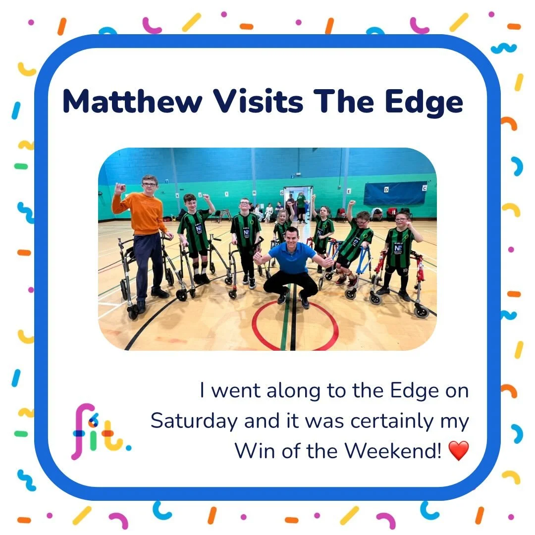 💜 Matthew Stopped By The Edge 💜

We loved having Matthew visit us this weekend. His thoughtful message was the icing on the cake.

Image description: A three‑page Instagram carousel in F6IT&rsquo;s blue‑and‑white style titled &ldquo;Matthew Visits 