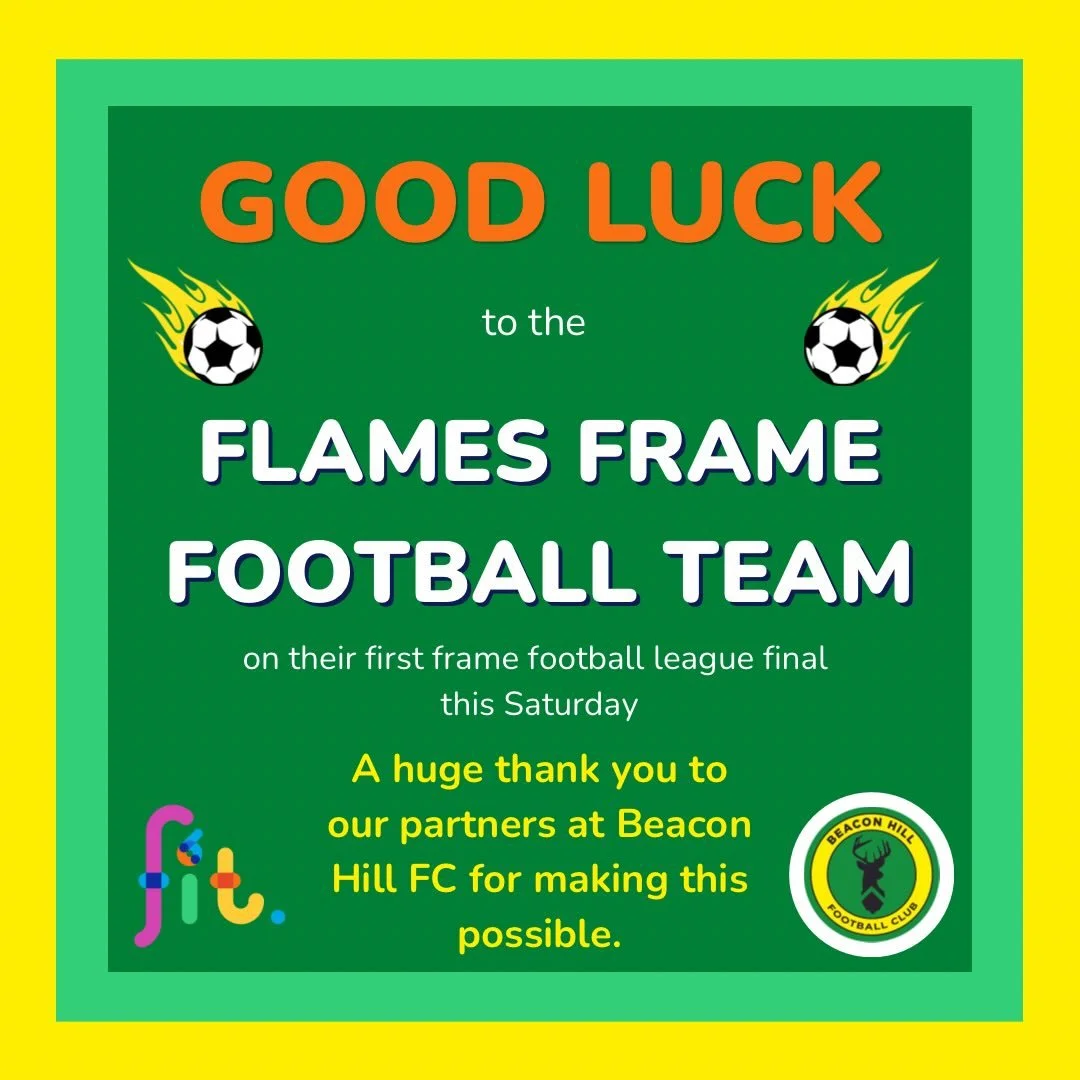🍀 GOOD LUCK 🍀

The Flames Frame Football Team are heading to their first ever league final this Saturday in Loughborough &mdash; and we couldn&rsquo;t be prouder of them.

A massive thank you to our amazing partners Beacon Hill FC for making this o