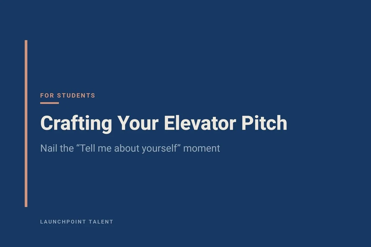 Crafting Your Elevator Pitch: Nail the “Tell Me About Yourself” Moment