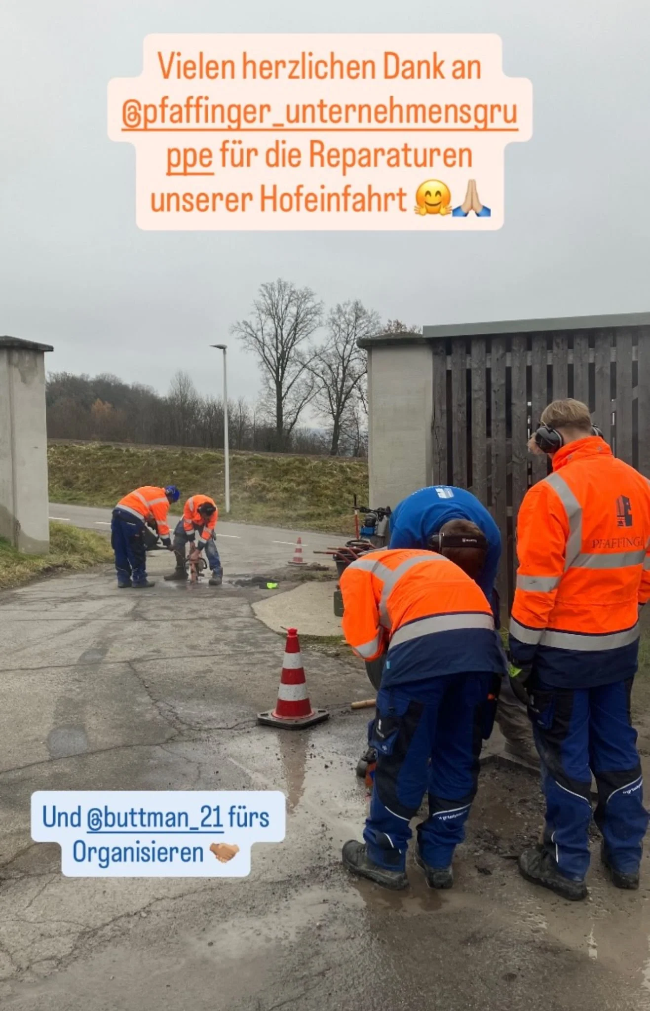 Danke an das Team Firma Pfaffinger für die Ausbesserung unsere Einfahrt! Ihr seid toll!!!