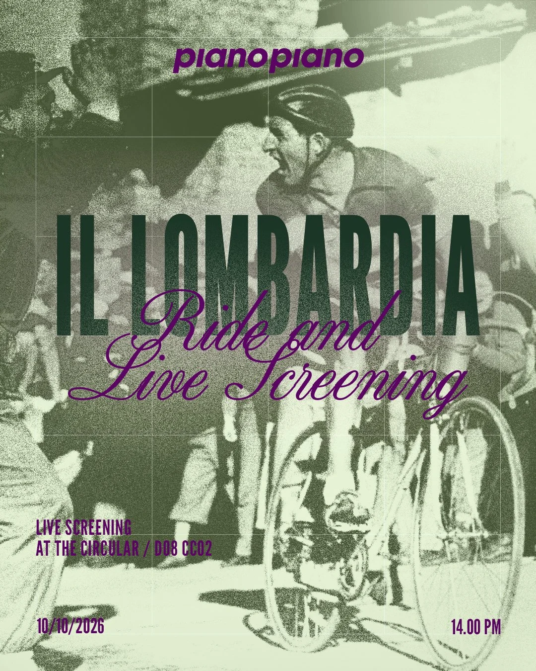 Il Lombardia is here, the last Monument of the season, the Race of the Falling Leaves. And at PianoPiano, we couldn't let it pass without a proper send-off. 🍂

Join us on Saturday the 10th of October for a ride and live screening of the race @thecir