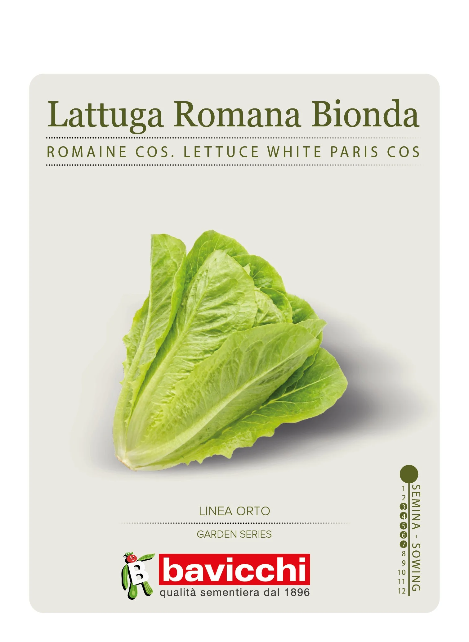 LATTUGA ROMANA BIONDA DEGLI ORTOLANI - VLA1807