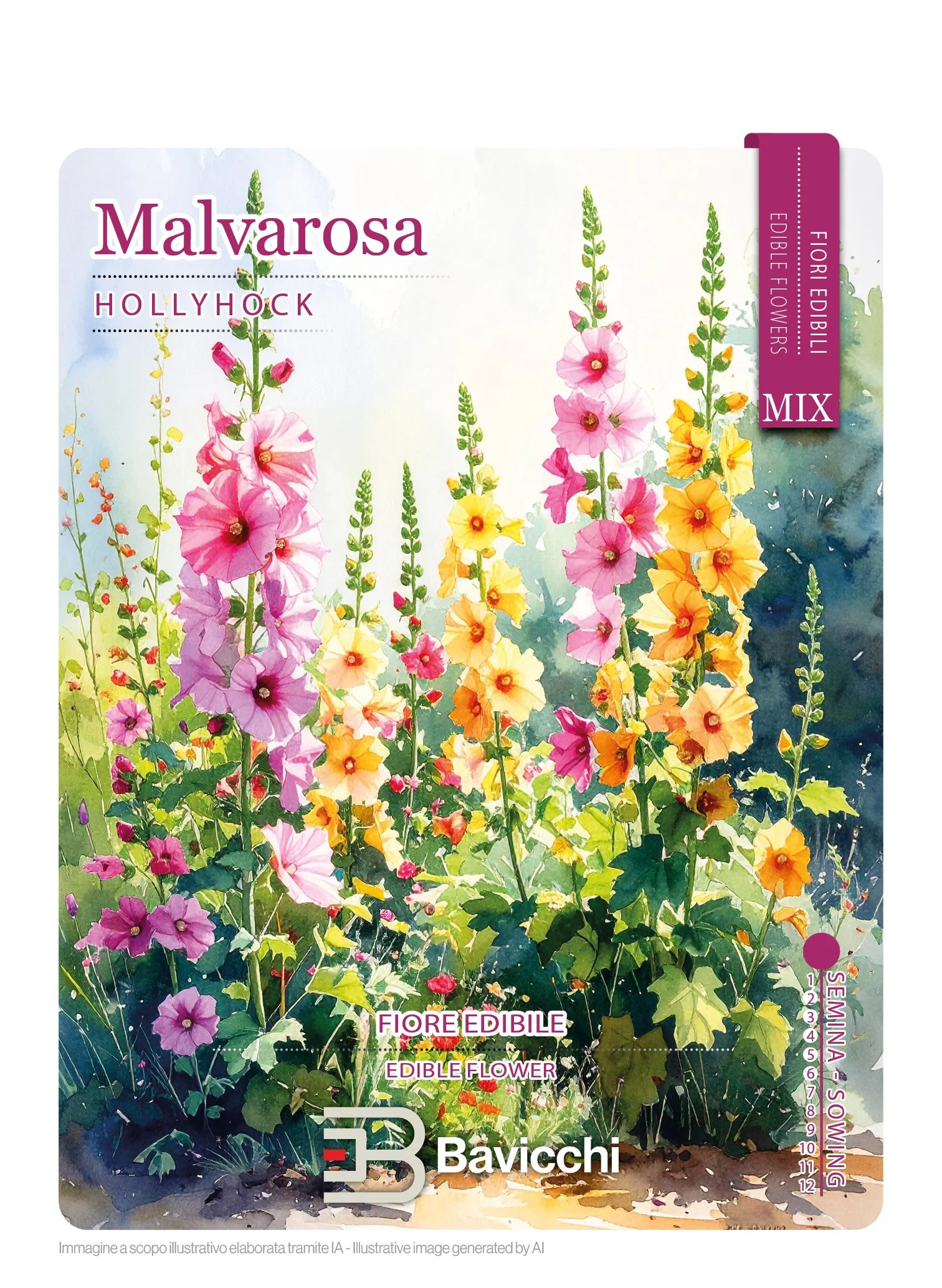 MALVAROSA A FOGLIE DI FICO MIX- FAH0107E