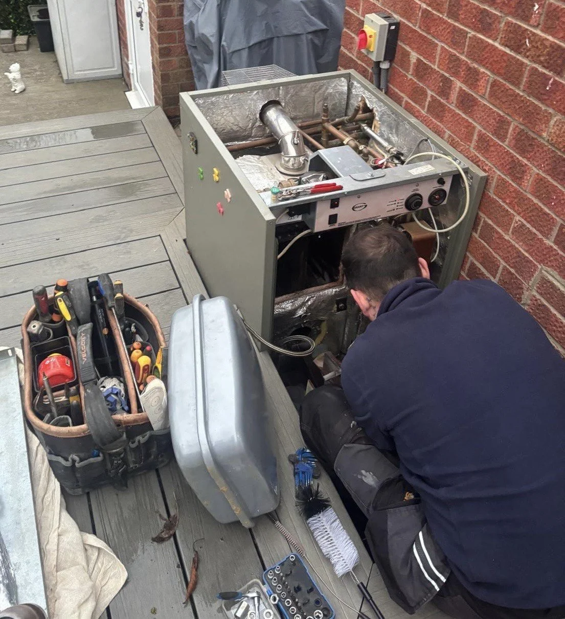Boiler installation by Allen’s Plumbing & Heating