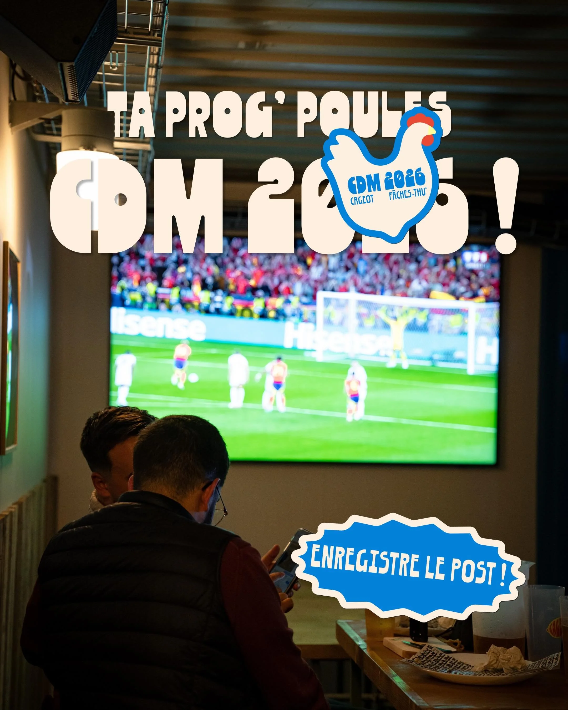 // ON REGARDE QUEL MATCH &Agrave; CAGEOT ? ⚽️🇫🇷🍻 //

Si il y a un post &agrave; garder et &agrave; enregistrer ce mois-ci, c&rsquo;est bien celui-ci 👀

On vous a mis notre programme complet sur tous les matchs qui seront diffus&eacute;s &agrave; 