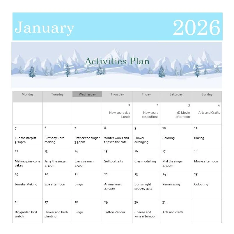January 2026 Activities Plan