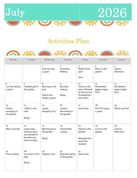 July Activities