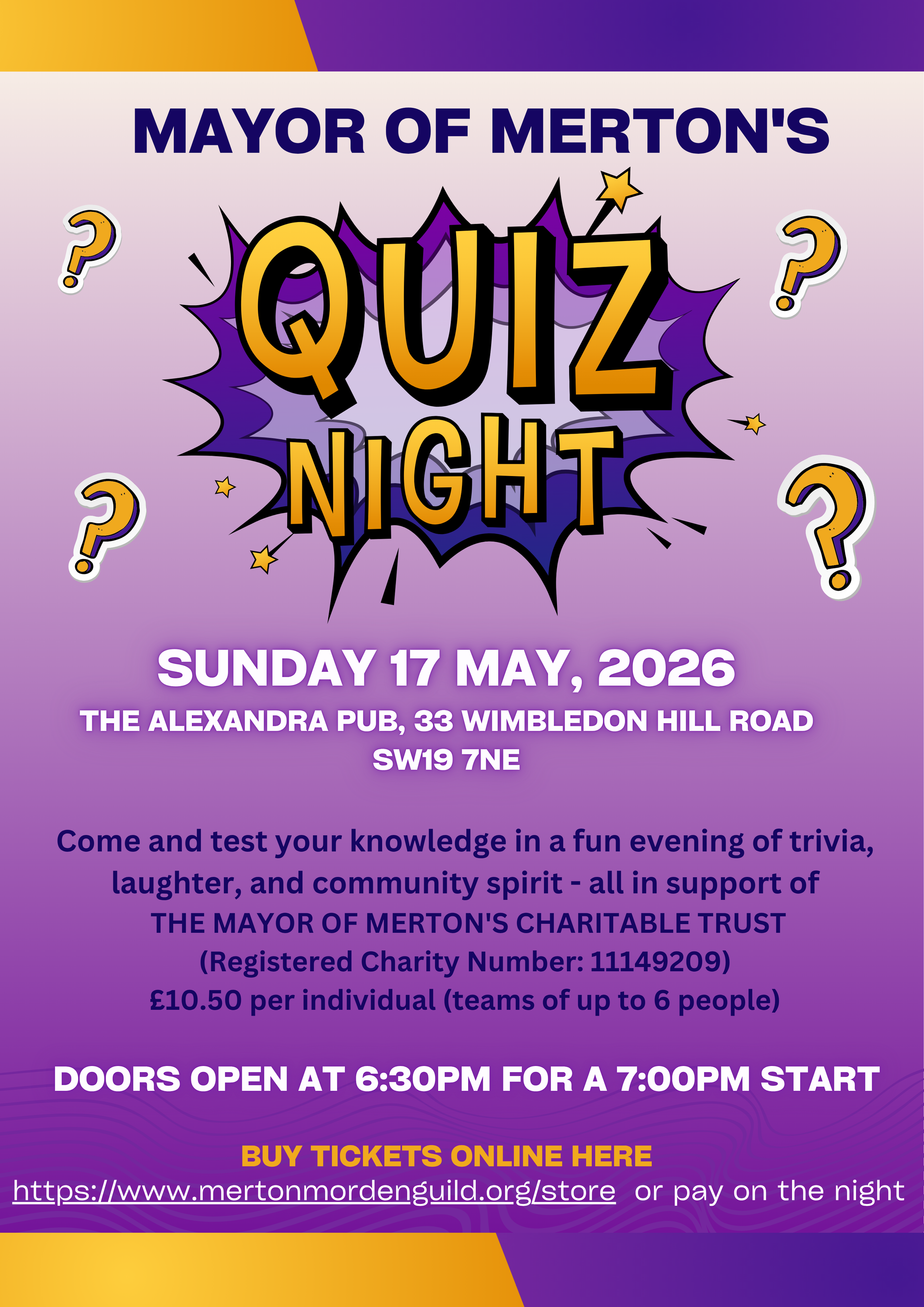 Mayor of Merton's Quiz Night