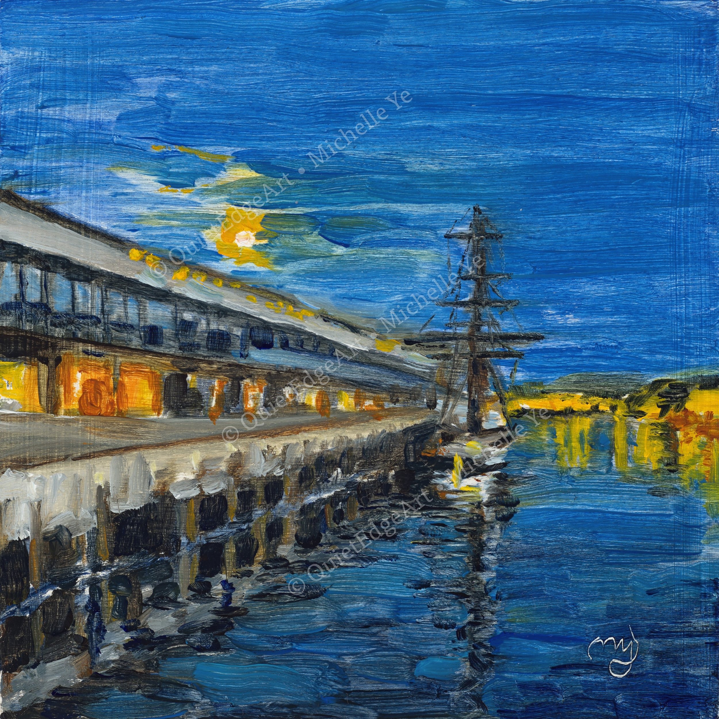 Elizabeth Street Pier Moonrise