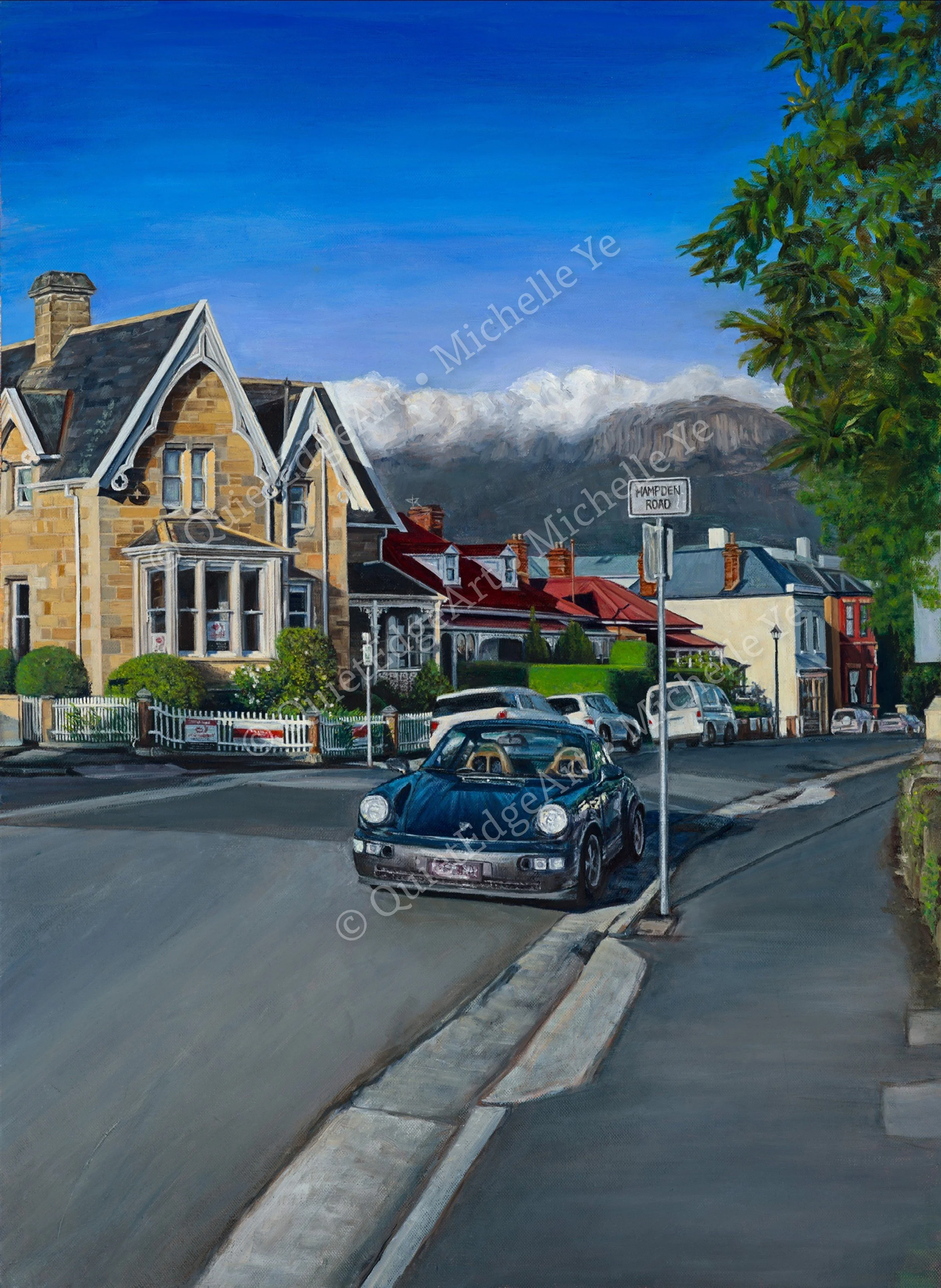 Hampden Road Original Painting (Reserved for Art Show)