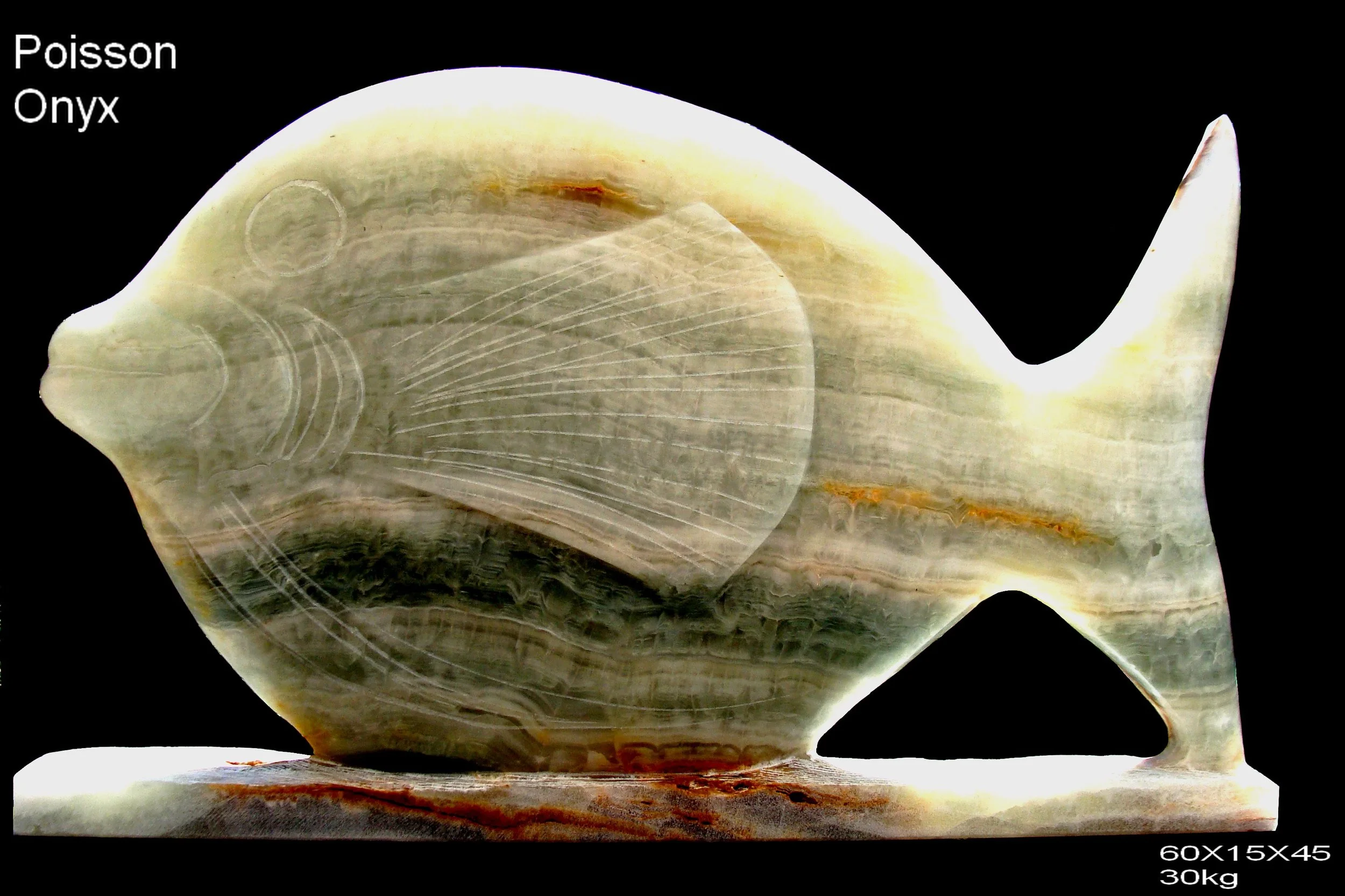 Poisson pierre Onyx Vendu