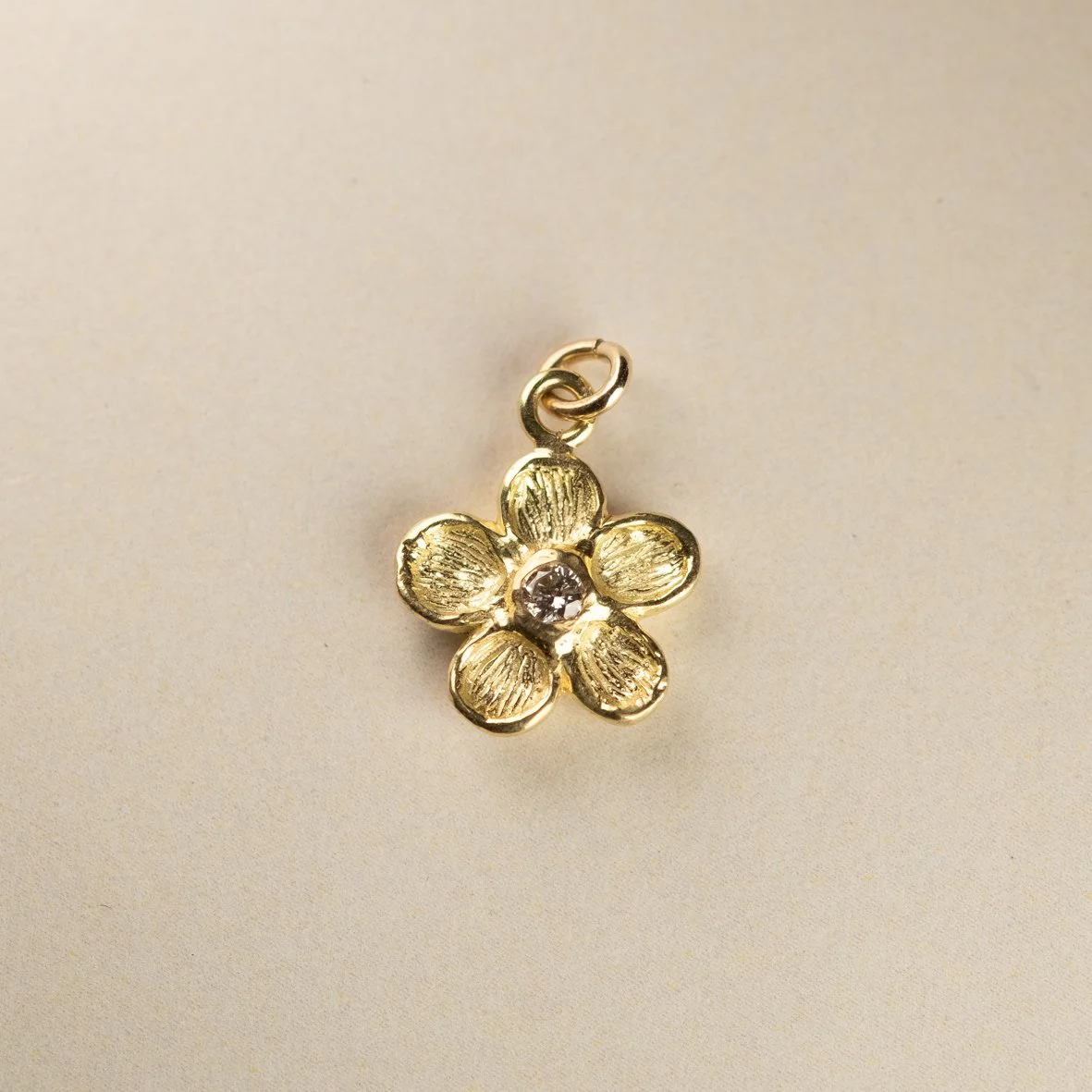 Hanger BLOOM mini goud en diamant