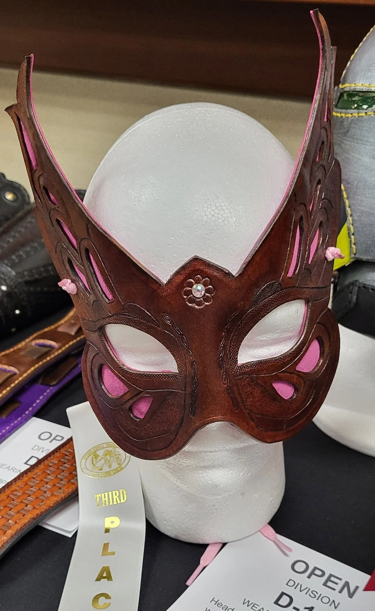 Filagee leather butterfly mask