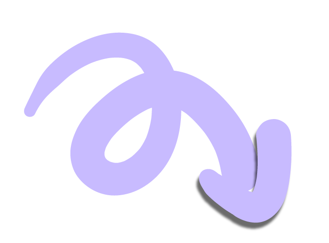 Simple lavender-colored line drawing of an abstract, cursive lowercase letter 'a' on a black background.