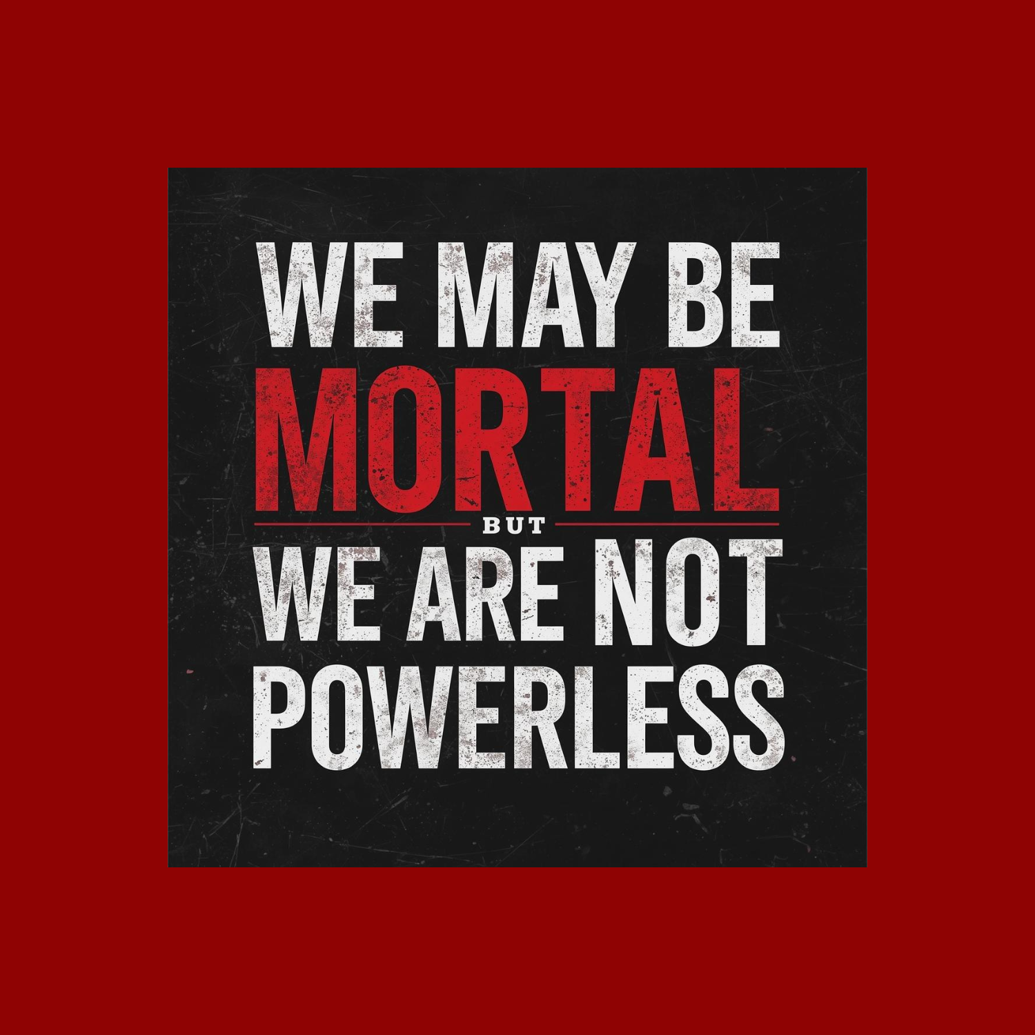 "We May Be Mortal But We Are Not Powerless" Magnet