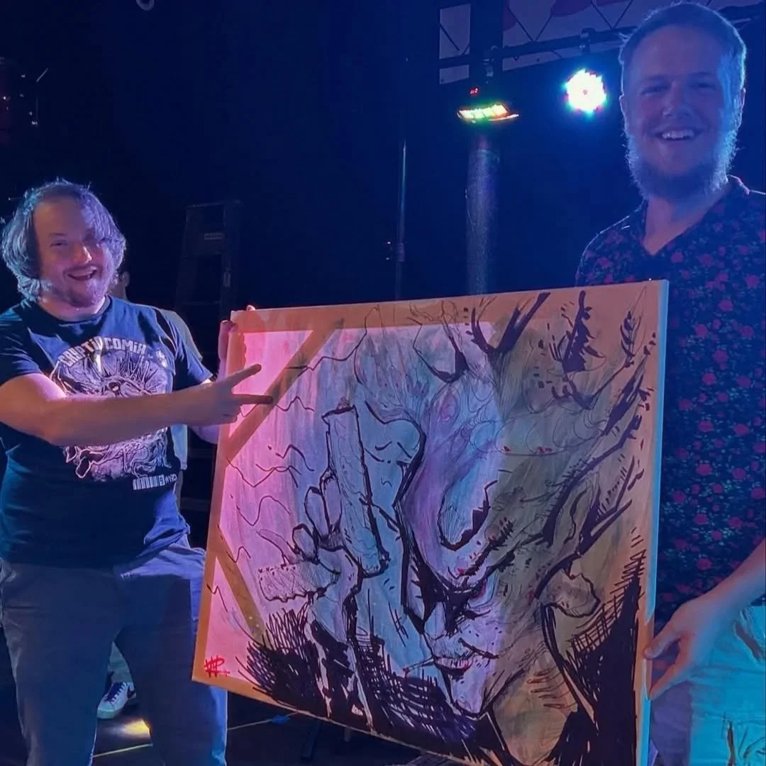 Congrats to @callsign_lance for winning the live painting at our last show! Make sure to come out next time for your chance to win free swag!!!
.
.
.
.
.
#comedy #standup #liveart #giveaway #prize #freestuff #swag #livepainting #artistonınstagram #ar