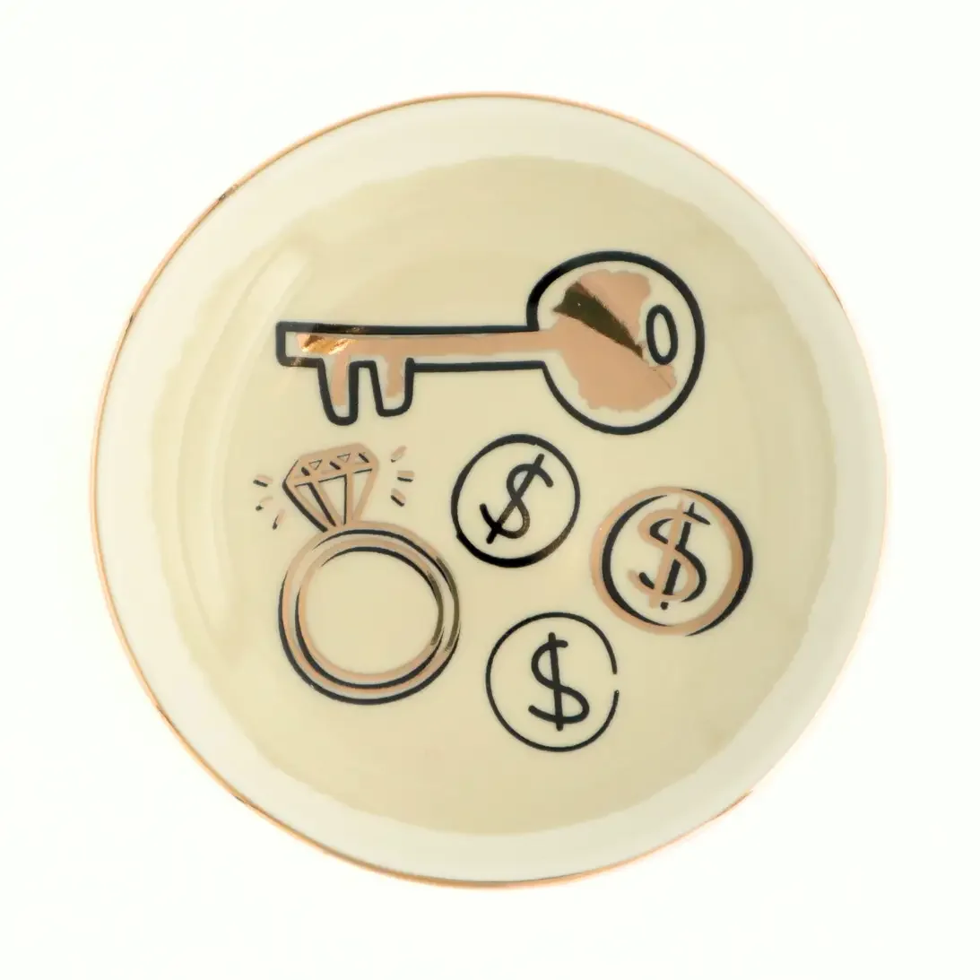 Bling Ring Round Trinket Tray