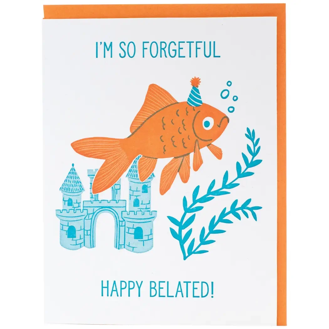 Goldfish Belated Birthday Card