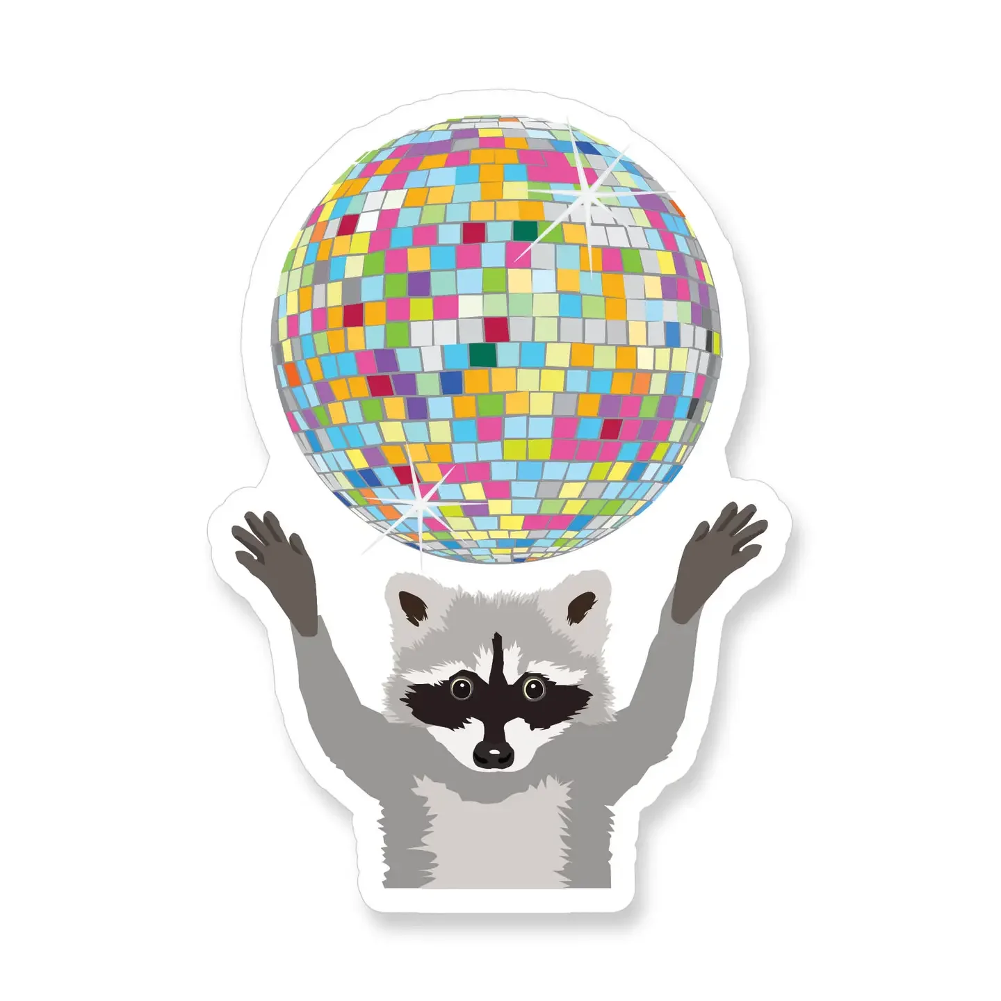 Disco Raccoon Sticker