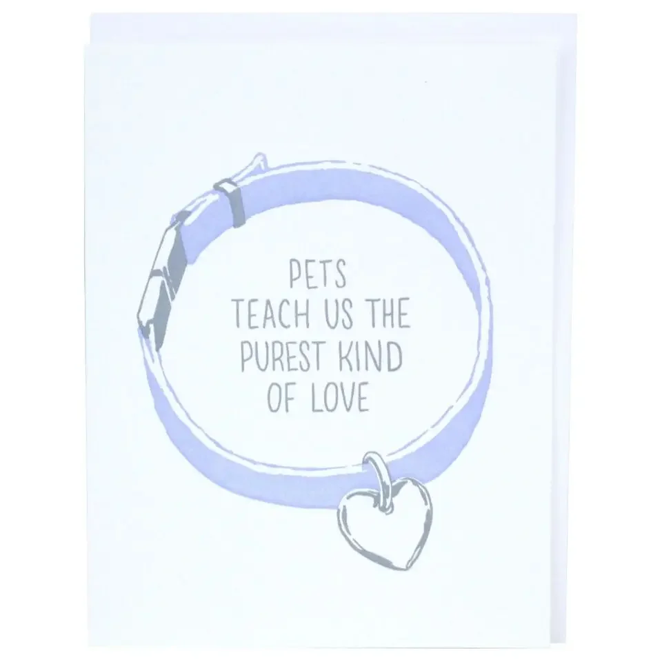 Collar Pet Sympathy Card