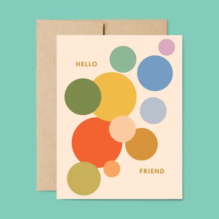 Hello Friend Abstract Everyday Card
